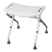 Produktbild Duschklappsitz Duschhocker Höhenverstellbar, Rostfrei, Weiß, 100kg Tragkraft