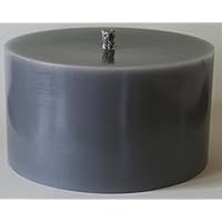 OUTDOORKERZEN, Flammschale, groß, Garten, Terrasse, Dekoration, Outdoor Kerze, Kerzen, Stumpen, rund, grau, Durchmesser 24 cm, H:14 cm, Brenndauer 100 Std., Unikat