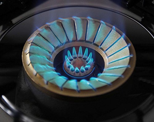 Edelstahl Gaskocher 3 flammig mit Deckel 9,7 KW Campingkocher mit Grill Ofen Gasgrill WOK Hockerkocher inkl. Gasschlauch-Regler Set - 3