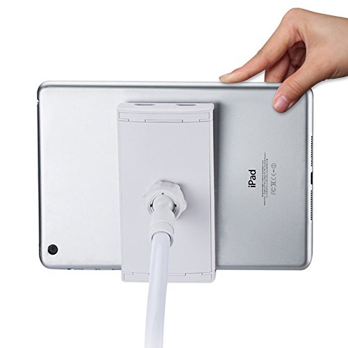 NuoYo Handy Halterung 360 Grad Drehbar Halter iPad Halterung Flexibel Winkel Tablet Ständer mit Schwanenhals,Gilt für 4 Zoll oder mehr Telefon und 10,6 Zoll für die meisten Tablet,für alle Apple-Tablet,Weiß - 7