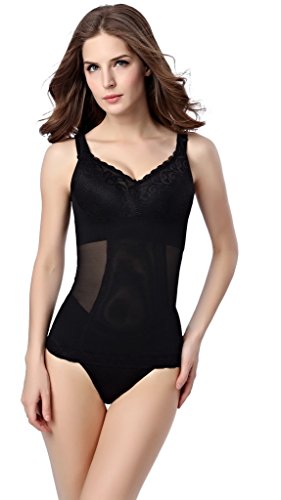 Bigood Bodyshaper Corset Body Tops Bodysuit Slimming Shapewear Black L