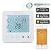 Produktbild JY Smart-Thermostat - Zuhause WiFi Android Apple-System Mobile WiFi-Steuerung Elektrische Heizung Wandhalterung Thermostat, Intelligente Temperaturregler (Weiß)