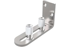 CCJH Guía de suelo ajustable para puerta corredera de acero inoxidable (1 pieza)