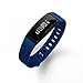 Produktbild QQPOW Fitness Armband Bluetooth 4.0 Blutdruck Herzfrequenzmonitor Schlaf Meter Kalorienzähler Pedometer Android und IOS-Smartphone Sportband (Blau)