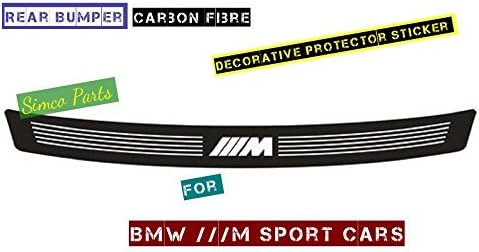 Kool Parts: 1 x Carbon Fiber Rear Bumper Protective Sticker for BMW M M3 M5 Sport 1 3 5 7 Series