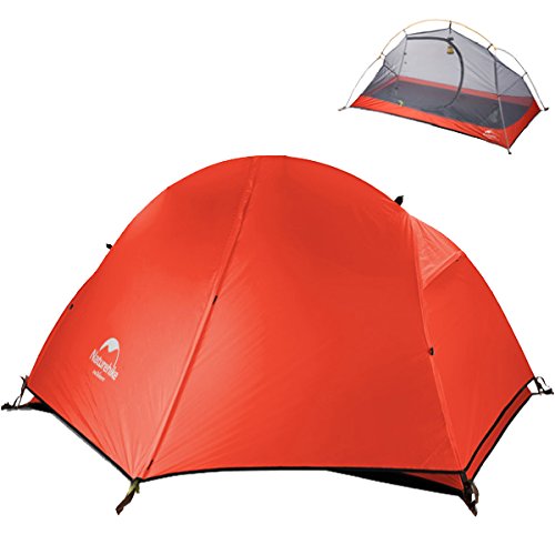 TRIWONDER 1-2 Persona 3 Temporada Mochila Tienda de campaña Toldo Ligera Impermeable de Doble Capa para Acampar Senderismo Viajes (Rojo - 1 Persona)