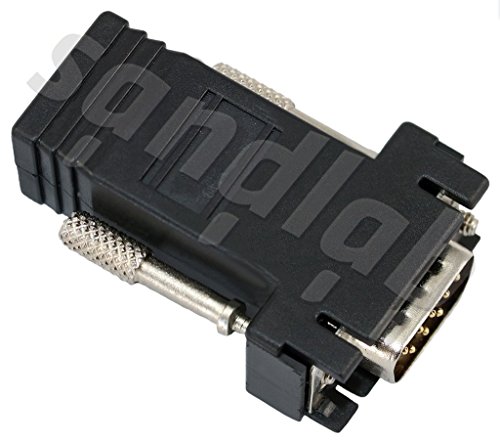 Konsolen Adapter, D-SUB 9-Pol Seriell COM DB9 RS232 zu RJ45 Ethernet Buchse - 3