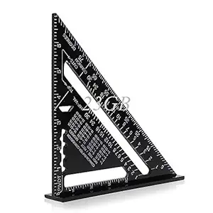 STORE99 2017 Metric System Black Aluminum Alloy Measure Speed Square Roofing Triangle 7