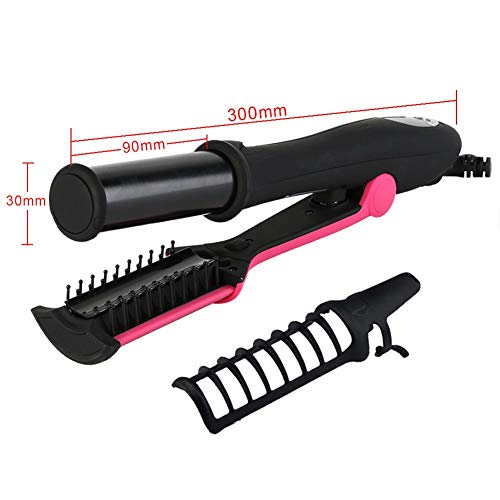 JBEAUTY Professional Hair Curling Iron Straightening Irons 1-Way Rotating Curlers 2 in 1 Style Hair Straightener Curler Brush