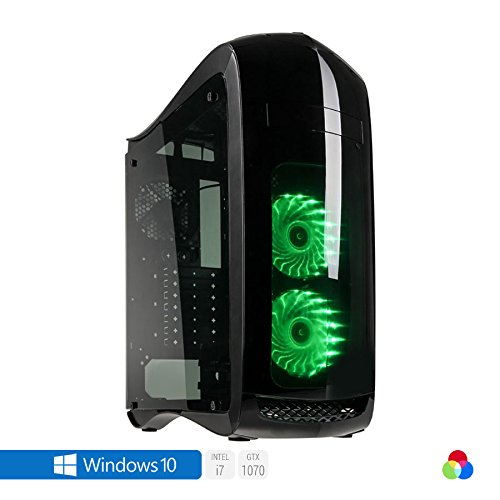 Sedatech - Gaming PC Ultimate Intel i7-7700K 4x4.20GHz, Geforce GTX1070 8192Mb, 32GB RAM, 3000GB HDD, 500GB SSD, USB 3.1, Wlan, 80+ Netzteil, Kartenleser, Win 10 - Home, Office, Family, Gaming PC, PC Gamer, Multimedia, Desktop PC, Computer, Rechner