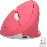 Valkyrie Y08 Dikey Kablosuz 2.4G Sessiz Şarjlı 6 Tuşlu Vertical Mouse 1600DPI 400mAh Pembe
