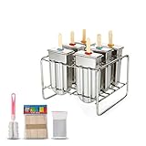 FEATURED mit Edelstahl-Form Halterung Boden, Eis am Stiel kann sicher darauf gelegt werden, ideal zum Mitnehmen und teilen Sie Ihre hausgemachten Eis am Stiel mit Freunden