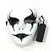 Produktbild FENGMM Halloween Horror Glowing Mask, Maskerade Trolling Tanz Requisiten Party LED Leuchtstoffmaske für Rollenspiele Halloween Festival Party Beleuchtung,D