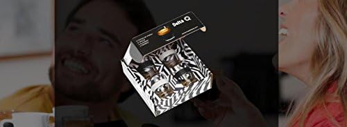 DELTA POP Black & White - 4 Espresso & Lungo Cups set with silicone grip band