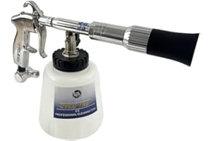 FORUM EQUIPEMENT Pistolet de Nettoyage Voiture Tornador - Puissant et Réglable de 1000 à 8000 Tours/Min, Effet Tornade pour un Nettoyage Voiture, Pistolet à Air Comprimé, Réservoir 1L, Blanc