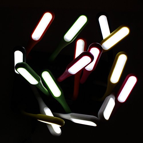 LED USB Lampe – SCHWARZ – Flexibles Licht für den USB Anschluss – für Notebooks, Tablets, Powerbanks, PC – Nur 2,5 Watt – Nachtlampe, Leselampe, Laptoplampe BERTRONIC ® - 5