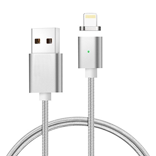 Magnet iPhone Kabel Ladekabel Datenkabel USB ,TUOYA Magnetisches Magnet Ladekabel / Datenkabel Lightning für iPhone 7, iPhone 6s, iPhone 6, iPad(Silber)