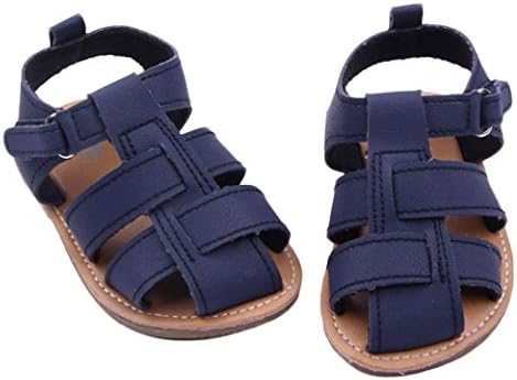 ZJENEE Baby Flower Sandals Toddler Princess First Walking Shoes (6-12 Months, Navy)