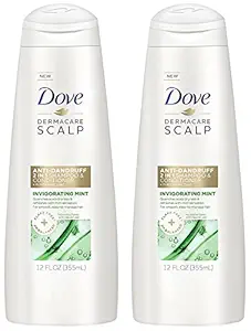 Dove Dermacare Scalp - Anti-Dandruff 2 in 1 Shampoo + Conditioner (355 mL) Per Bottle - Pack of 2 Bottles