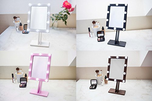 Badspiegel/Kosmetikspiegel/Badezimmerspiegel/Spiegelleuchte/badspiegel mit beleuchtung/Badspiegel beleuchtet/Makeup Spiegel mit Beleuchtung (Schwarz) - 6