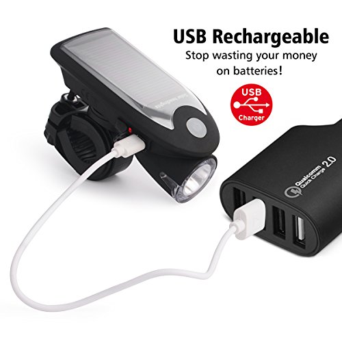 ZUOAO LED Fahrradlampe Frontlicht Rücklicht Scheinwerfer Fahrradlichter USB Wiederaufladbare mit 360 Winkel Verstellbaren 200LM 1000mAh,Verbesserte Version - 3
