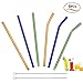 Produktbild Uarter Pailles à boire réutilisables Pailles à verre transparent Set Suckers multi-usages pliés avec brosses de nettoyage, Set de 8