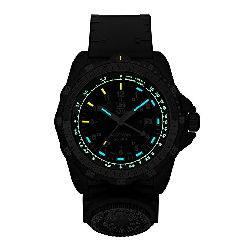 Luminox Men's A.8831.KM Quartz Watch with Black Dial Analogue Display and Black Plastic Strap