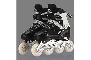 Roller en Ligne, Patin à roulettes, 3en 1 Singer réglables, modifiable Rollers Enfant Patins à Glace réglables 3 en 1 pour Fille et garçon et Femme Rollers en Ligne pour Filles et Garçons avec Roues Lumineuses Patins à Roues alignées Rollers Enfants Patins à roulettes Respirant Confortable réglable Taille Roller en Ligne et Patin à Glace