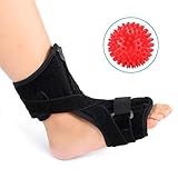 ❤ GRAN SOPORTE DE FASCIITIS PLANTAR Y ALIVIO PARA EL DOLOR: Nuestra férula de caída de pie está diseñada para aliviar el dolor de fascitis plantar, mantener el pie estirado y proporcionar un soporte ortopédico de corrección gradual para el pie de caída. Viene con una bola de punta dura para masajes de pies profundos