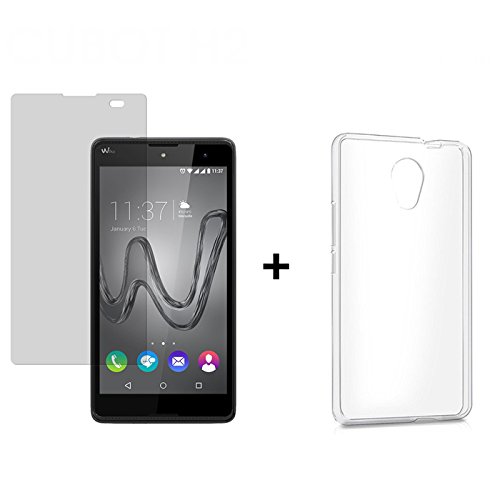 PLANETMOVIL   WIKO U FEEL LITE pack de protecci  n FUNDA TRANSPARENTE   CRISTAL TEMPLADO