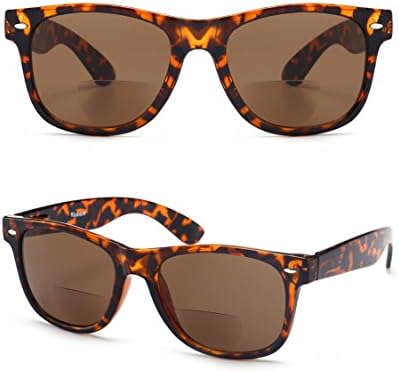 Enjoy Reading in The Sun n Look Fashion! Viscare Spring Hinged Bi-Focal Sun Reading Readers Glasses Sunglasses for Men Women + Hard Case Cloth