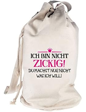 Ich bin nicht zickig! Prinzessin bedruckter Seesack Umhängetasche Schultertasche Beutel Bag