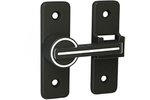 TAIPINTEE Leuchtend Türriegel Edelstahl, 180° Riegelschloss, Schlossriegel mit Schrauben, Klein Schieberiegel, Vorhängeschlossverschlüsse für alle Innen- und Außentüren Geeignet (180°)