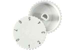 HAMKU 2 Pezzi Manopole Termostato Frigo Universali Ø6/8/10/12mm Controllo Temperatura per Frigorifero Congelatore Cucina Plastica Bianca Ricambio Regolazione Semplice e Precisa