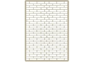 TODO-STENCIL Pochoir décoratif à embosser 045 - Dimensions : 15 x 21 cm - Dimensions du motif : 14 x 20 cm