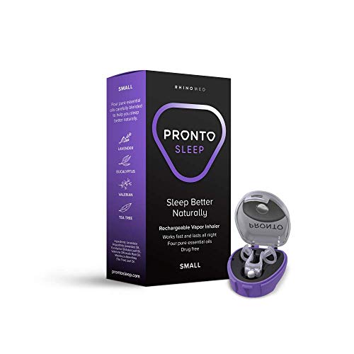 RhinoMed Pronto Sleep, Nasal Dilator, Relax Before Bed & Sleep Better with Essential Oils Vapor Inhaler, Improves Airflow, Size Small