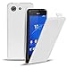 Produktbild Conie BF41674 Basic Flip Kompatibel mit Sony Xperia Z3 Compact, PU Leder Hülle Cover Klapphülle für Xperia Z3 Compact Tasche Weiss