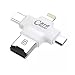 Produktbild Lotus POWER® Micro SD Karte TF Card Reader, Beleuchtung, USB Typ C, Micro-USB & USB Combo zu TF Slot Writer OTG Adapter, unterstützt die gleichzeitige Lesen und Schreiben, für iPhone, iPad, Android-Telefone