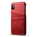 Produktbild Lorsoul PU-Leder-Telefon-Kasten-Schlitz-Mappen-Abdeckungs Kreditkarteninhaber, für iPhone X, Weinrot
