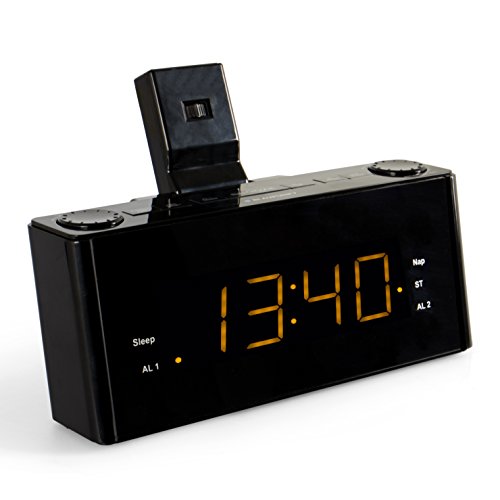 Blaupunkt CLR-P 1800 BK Uhrenradio mit Projektion (Wecker, Stereo PLL FM-Lautsprecher, 2 Weckzeiten, Snooze-, NAP und Sleep-Timer) schwarz - 4