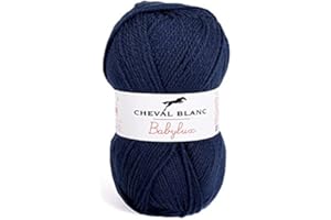Laines Cheval Blanc - BABYLUX fil à tricoter layette 50g 100% acrylique - Idéale pour le tricot bébé