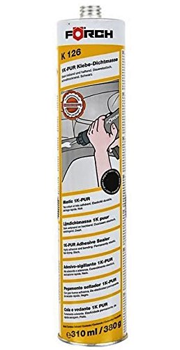 FÖRCH 1K-PUR Klebe Dichtmasse K126 Spoilerkleber Karosseriekleber SCHWARZ 310ml