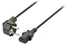 Produktbild Invero® 10m Schwarz Geräte-Anschlusskabel Winkel Kaltgeräte-Kupplung IEC 320 C13 Netzkabel