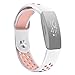 Produktbild Glowjoy Kompatibel für Fitbit Inspire/Inspire HR Armband,Doppelte Farbe Weiches Silikon Fitness Sportarmband Ersatz Armband Atmungsaktive Ersetzerband für Herren Frauen 5 Farben (Rosa)