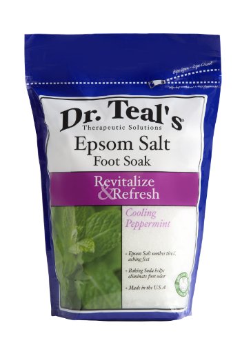 Dr. Teals Epsom Salt Foot Soak, Cooling Peppermint, 32 Ounce