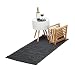 Produktbild Native Home Läufer Leder, Teppichläufer 70x140 cm, Teppich handgefertigt, Dielenläufer Echtleder, Flurteppich, schwarz