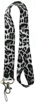 1 X Animal Print Key Chain Lanyard with Swivel Key Clip and Cellphone Strape - Leopard Gray by AutoUnlimted