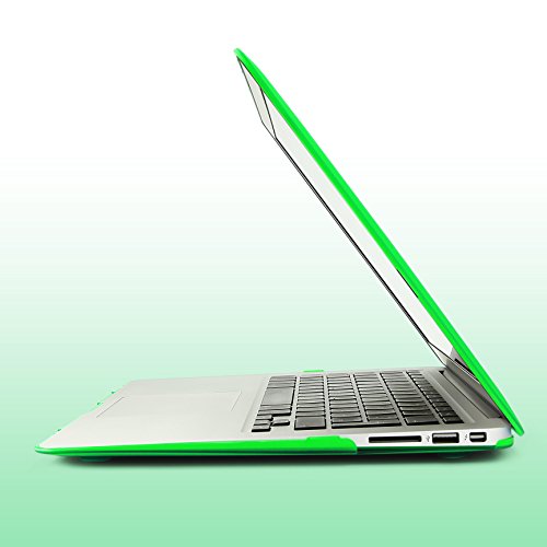 Urcover   Macbook Air 11 6 Zoll Crystal Hard Case   Ultra Slim in Transparent   Gr  n   360 Grad transparente durchsichtige d  nne Komplett Schutzh  l