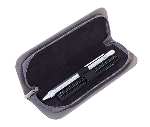 TROIKA CONSTRUCTION SET RULER - Penna a sfera + righello da architetto - Multitool TROIKA - Cacciavite a forma di bilancia idrostatica, con astuccio di alta qualità, colore: nero