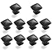 Produktbild 10er Schwarz Viereck Knauf Knöpfe für Möbel Küche Schrank Schublade Kommode
